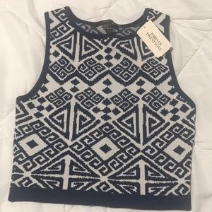 Knit tank crop top